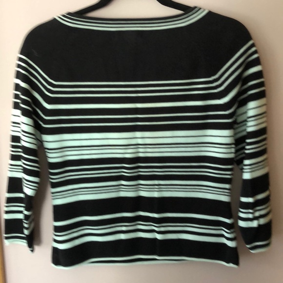 Carole Little Black & Aqua Sweater - Picture 2 of 4